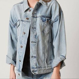 Free People Oversized Denim Jacket -25 Years Wash